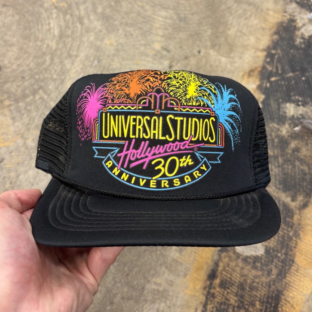 Vintage 90's Universal Studios Hollywood 30th Anniversary Trucker Snapback Hat